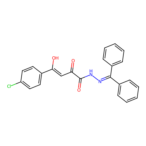 4-(4-Chlorophenyl)-N'-(diphenylmethylene)-2-hydroxy-4-oxo-2-butenohydrazide structure