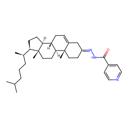 3-Cholestenone isonicotinoyl hydrazone structure