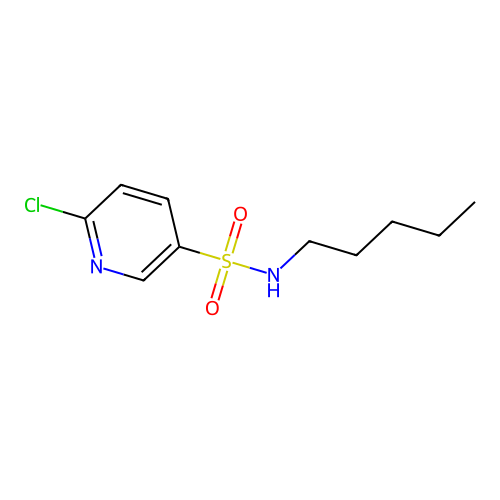 6-chloro-N-pentylpyridine-3-sulfonamide structure