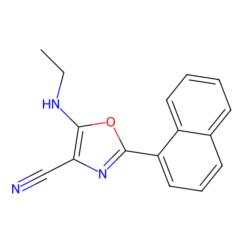 5-(Ethylamino)-2-(naphthalen-1-yl)-1,3-oxazole-4-carbonitrile structure
