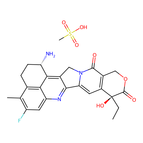 exatecan mesylate anhydrous structure