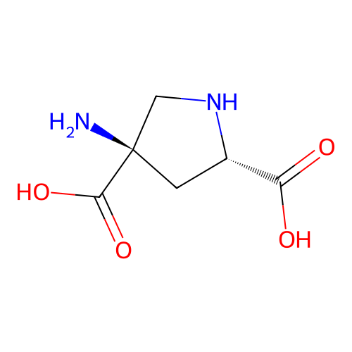 (2S,4R)-4-aminopyrrolidine-2,4-dicarboxylic acid structure