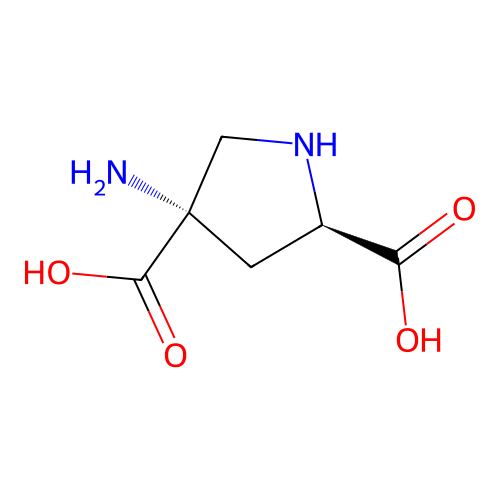 (2R,4S)-4-Aminopyrrolidine-2,4-dicarboxylic acid structure