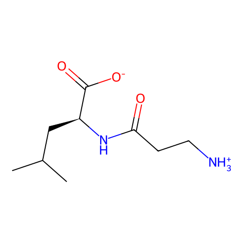 (2S)-2-(3-azaniumylpropanoylamino)-4-methylpentanoate structure