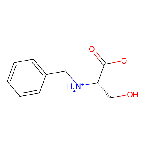 (2S)-2-(benzylazaniumyl)-3-hydroxypropanoate structure