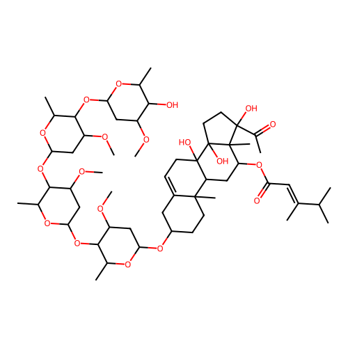 Otophylloside B 4'''-O-beta-D-cymaropyranoside structure