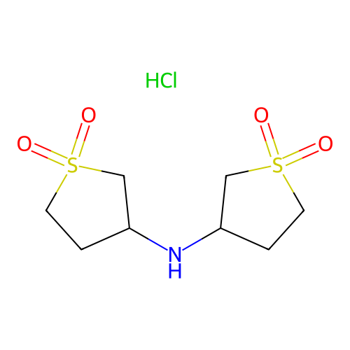 3,3'-Azanediylbis(tetrahydrothiophene 1,1-dioxide) hydrochloride structure