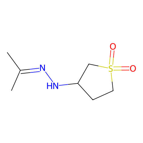 1-(1,1-Dioxidotetrahydrothiophen-3-yl)-2-(propan-2-ylidene)hydrazine structure