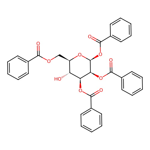 1,2,3,6-Tetra-O-benzoyl-b-D-mannopyranose structure