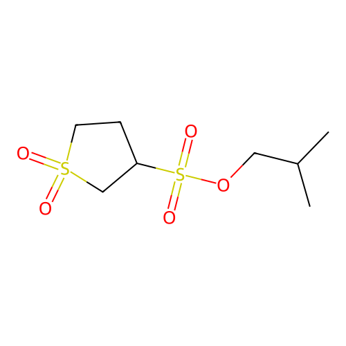 2-Methylpropyl 1,1-dioxothiolane-3-sulfonate structure