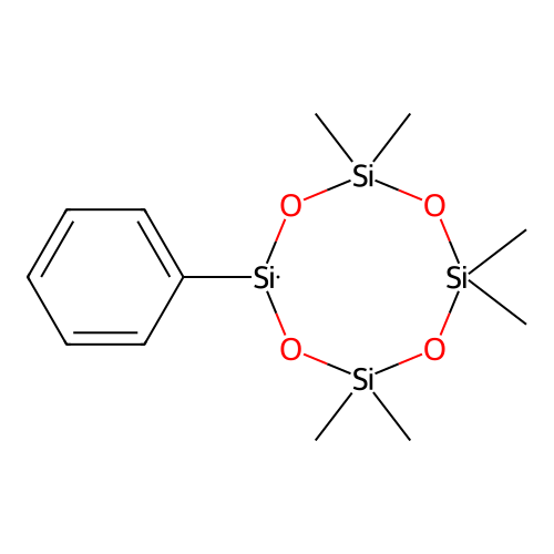 Cyclotetrasiloxane, 2,2,4,4,6,6-hexamethyl-8-phenyl- structure