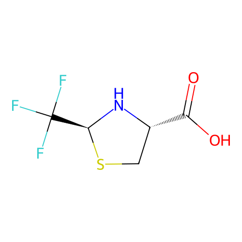 (2S,4R)-2-(trifluoromethyl)-1,3-thiazolidine-4-carboxylic acid structure