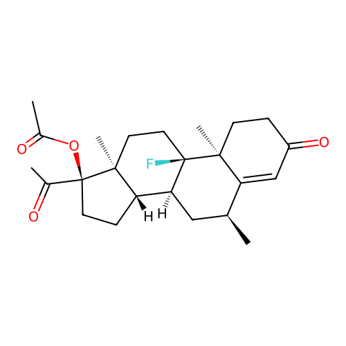 9alpha-Fluoromedroxyprogesterone acetate structure