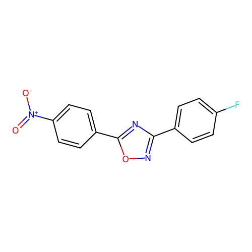 3-(4-Fluorophenyl)-5-(4-nitrophenyl)-1,2,4-oxadiazole structure