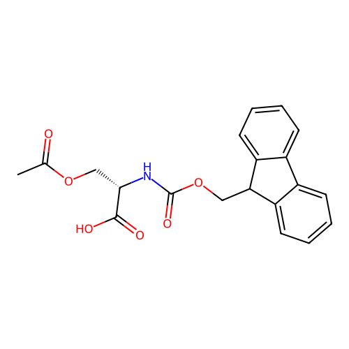 O-Acetyl-N-((9H-fluoren-9-ylmethoxy)carbonyl)-L-serine structure