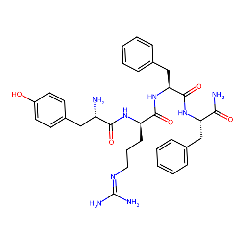 H-Tyr-D-Arg-Phe-Phe-NH2 structure
