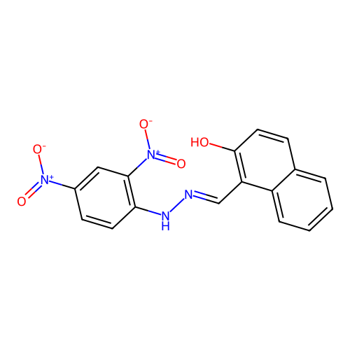 1-[[(2,4-Dinitrophenyl)hydrazinylidene]methyl]naphthalen-2-ol structure