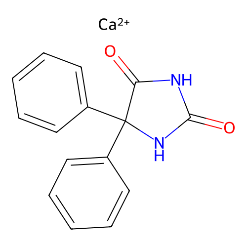 5,5-Diphenylhydantoin calcium salt structure