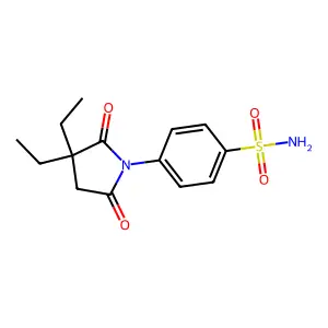 Benzenesulfonamide, 4-(2,2-diethyl-N-succinimido)- structure
