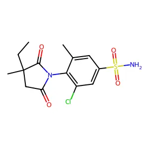 m-Toluenesulfonamide, 5-chloro-4-(2-ethyl-2-methyl-N-succinimido)- structure