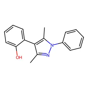 2-(3,5-Dimethyl-1-phenylpyrazol-4-yl)phenol structure
