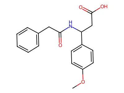4-Methoxy-beta-[(2-phenylacetyl)amino]benzenepropanoic acid structure