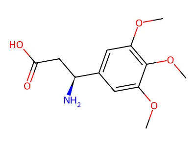 3-Amino-3-(3,4,5-trimethoxyphenyl)propanoic acid structure