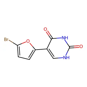 5-(5-bromofuran-2-yl)-1H-pyrimidine-2,4-dione structure