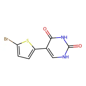 5-(5-bromothiophen-2-yl)-1H-pyrimidine-2,4-dione structure