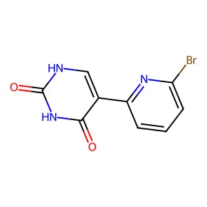 5-(6-bromopyridin-2-yl)-1H-pyrimidine-2,4-dione structure