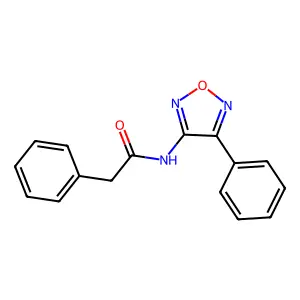 2-phenyl-N-(4-phenyl-1,2,5-oxadiazol-3-yl)acetamide structure