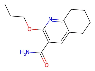 3-Quinolinecarboxamide, 5,6,7,8-tetrahydro-2-propoxy- structure