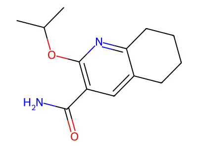 3-Quinolinecarboxamide, 5,6,7,8-tetrahydro-2-(1-methylethoxy)- structure