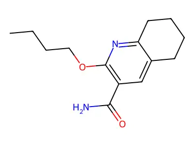 3-Quinolinecarboxamide, 5,6,7,8-tetrahydro-2-butoxy- structure
