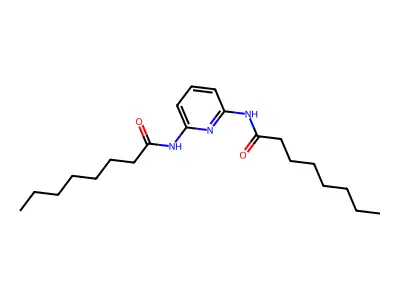 Octanamide, N,N'-2,6-pyridinediylbis- structure