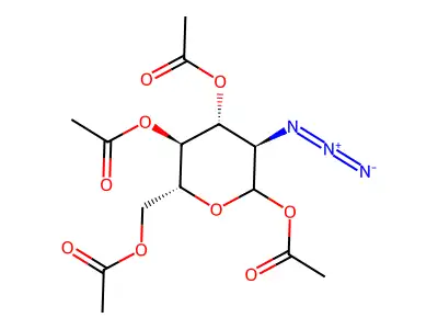 (3,4,6-Triacetyloxy-5-azidooxan-2-yl)methyl acetate structure