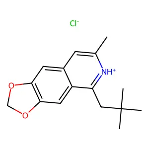 1,3-Dioxolo(4,5-g)isoquinoline, 7-methyl-5-neopentyl-, hydrochloride structure