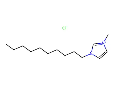 1-Decyl-3-methylimidazolium chloride structure