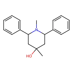 1,4-Dimethyl-2,6-diphenylpiperidin-4-ol structure