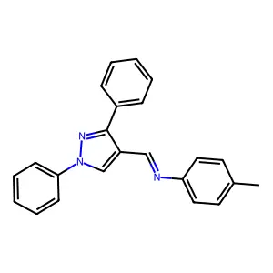 (1,3-Diphenyl-1H-pyrazol-4-ylmethylene)-p-tolyl-amine structure