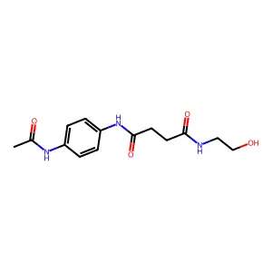 N'-(4-acetamidophenyl)-N-(2-hydroxyethyl)butanediamide structure