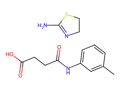 4-((3-Methylphenyl)amino)-4-oxobutanoic acid compd. with 4,5-dihydro-2-thiazolamine (1:1) structure