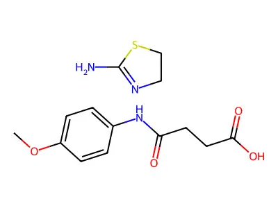 4-((4-Methoxyphenyl)amino)-4-oxobutanoic acid compd. with 4,5-dihydro-2-thiazolamine (1:1) structure