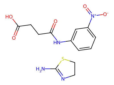 4-((3-Nitrophenyl)amino)-4-oxobutanoic acid compd. with 4,5-dihydro-2-thiazolamine (1:1) structure