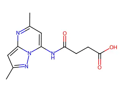 Butanoic acid, 4-((2,5-dimethylpyrazolo(1,5-a)pyrimidin-7-yl)amino)-4-oxo- structure