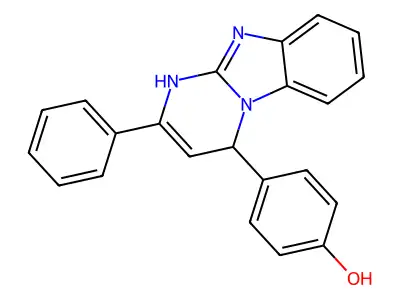 4-(2-Phenyl-1,4-dihydropyrimido(1,2-a)benzimidazol-4-yl)phenol structure