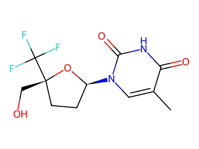 3'-Deoxy-4'-(trifluoromethyl)thymidine structure