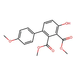 2,3-Dimethyl 4-hydroxy-4'-methoxy(1,1'-biphenyl)-2,3-dicarboxylate structure