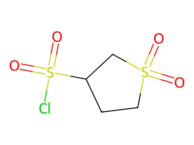 1,1-Dioxo-1lambda6-thiolane-3-sulfonyl chloride structure