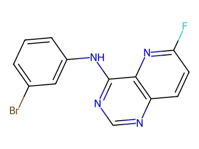 N-(3-bromophenyl)-6-fluoropyrido[3,2-d]pyrimidin-4-amine structure